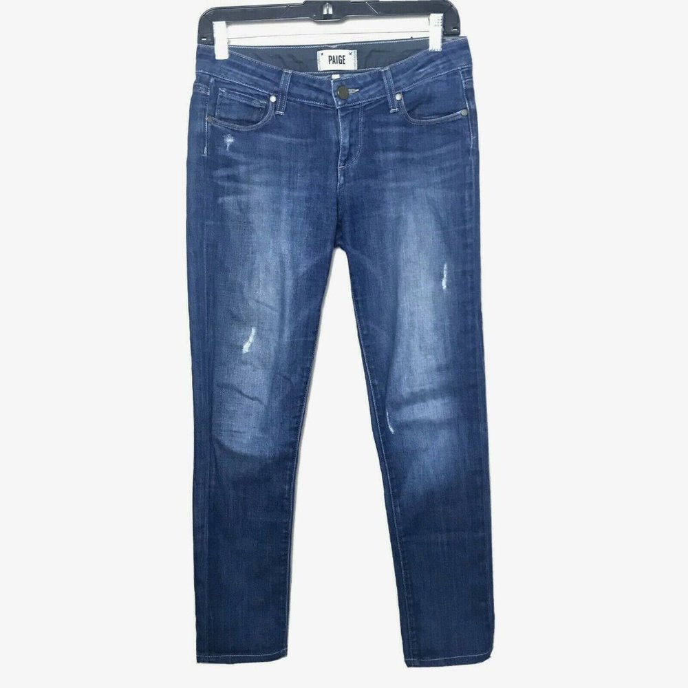 PAIGE "Jimmy Jimmy Skinny" Distressed Jeans - Picture 1 of 9